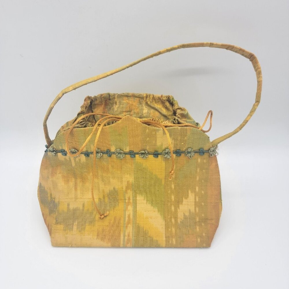 Christine Henson Now and Zen Hippie Boho‎ Colorful Fabric Handbag Cinch Purse